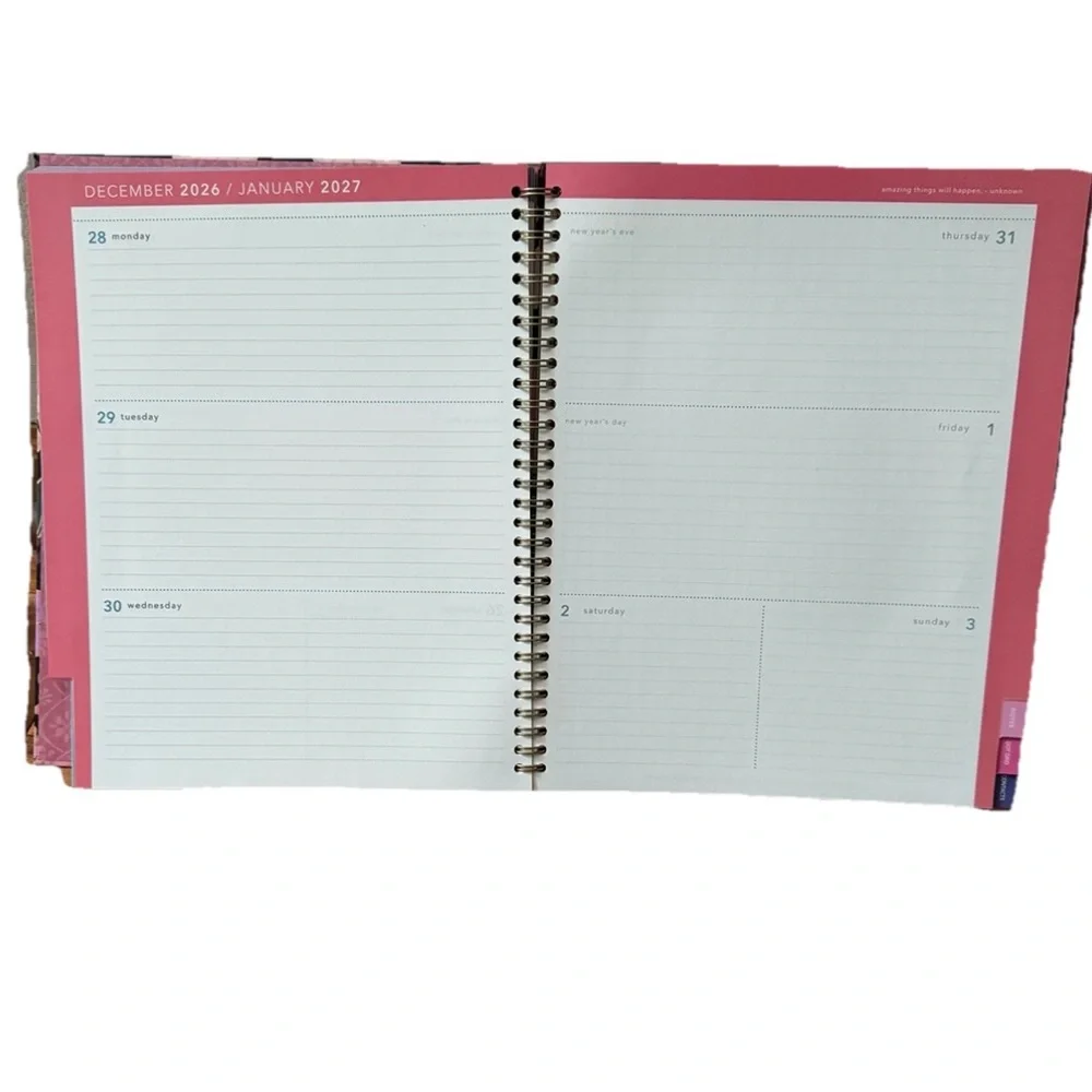 Clementine Paper inc 12-month Large Size Planner Pear design Jan- Dec 2026 Hard